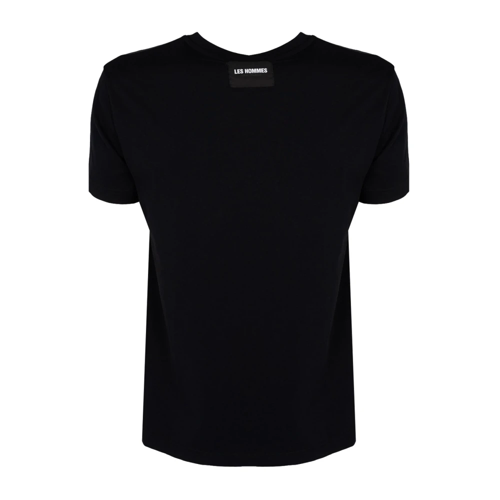 Les Hommes Elegante Ronde Hals T-Shirt Black Heren