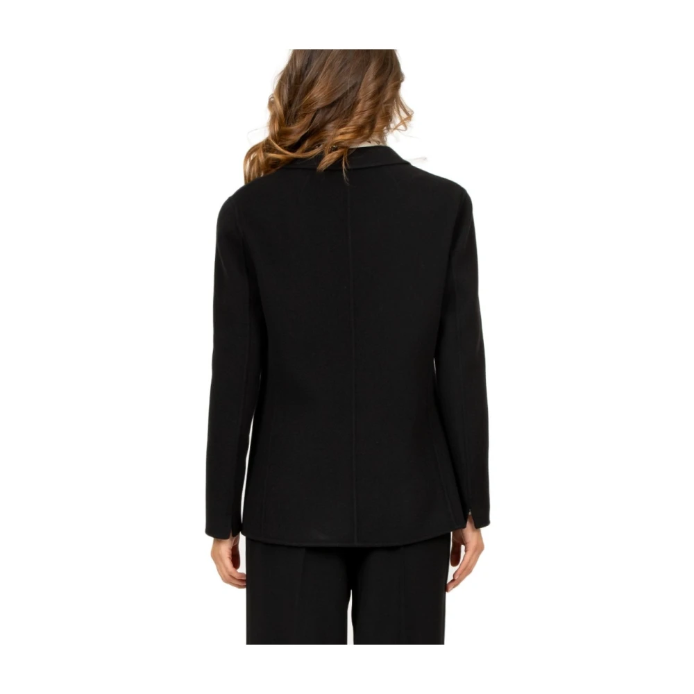Max Mara Zwarte Wollen Jas Niet Black Dames