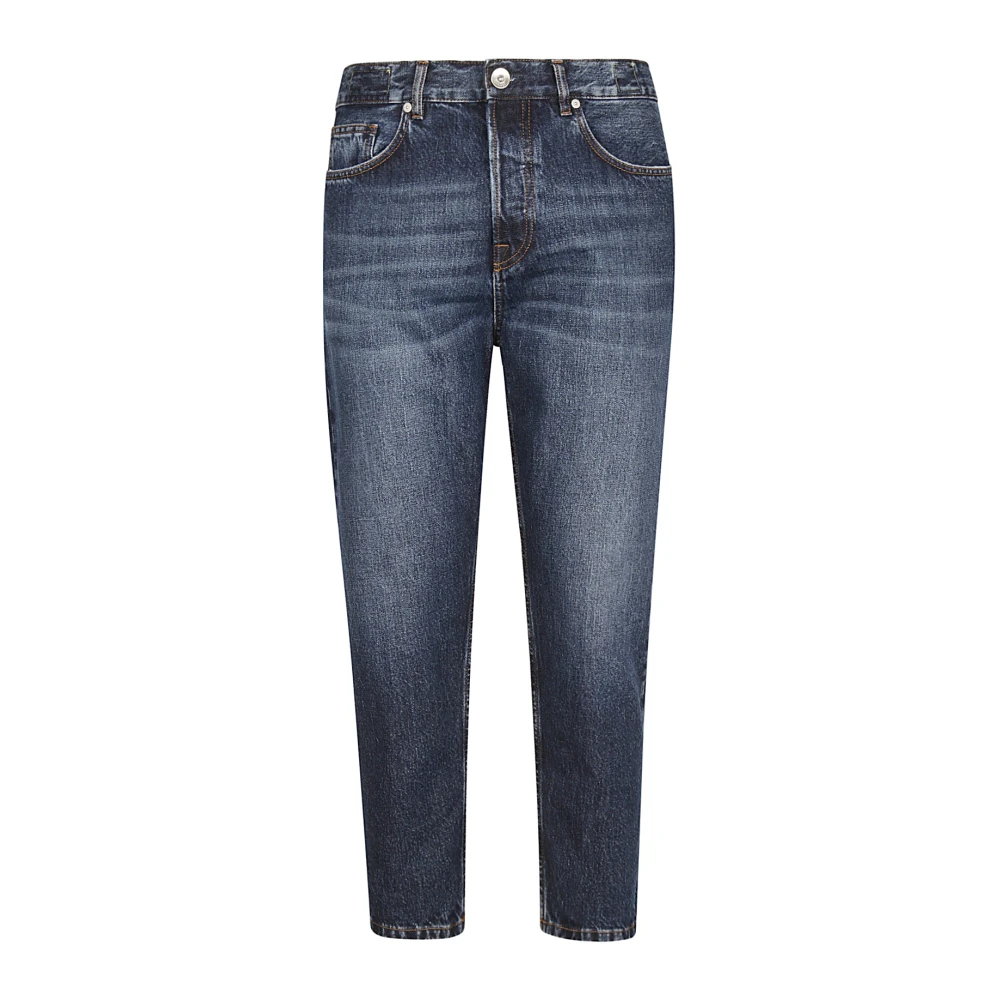Eleventy Relax Fit Denim 5-Pocket Broek Blue Heren