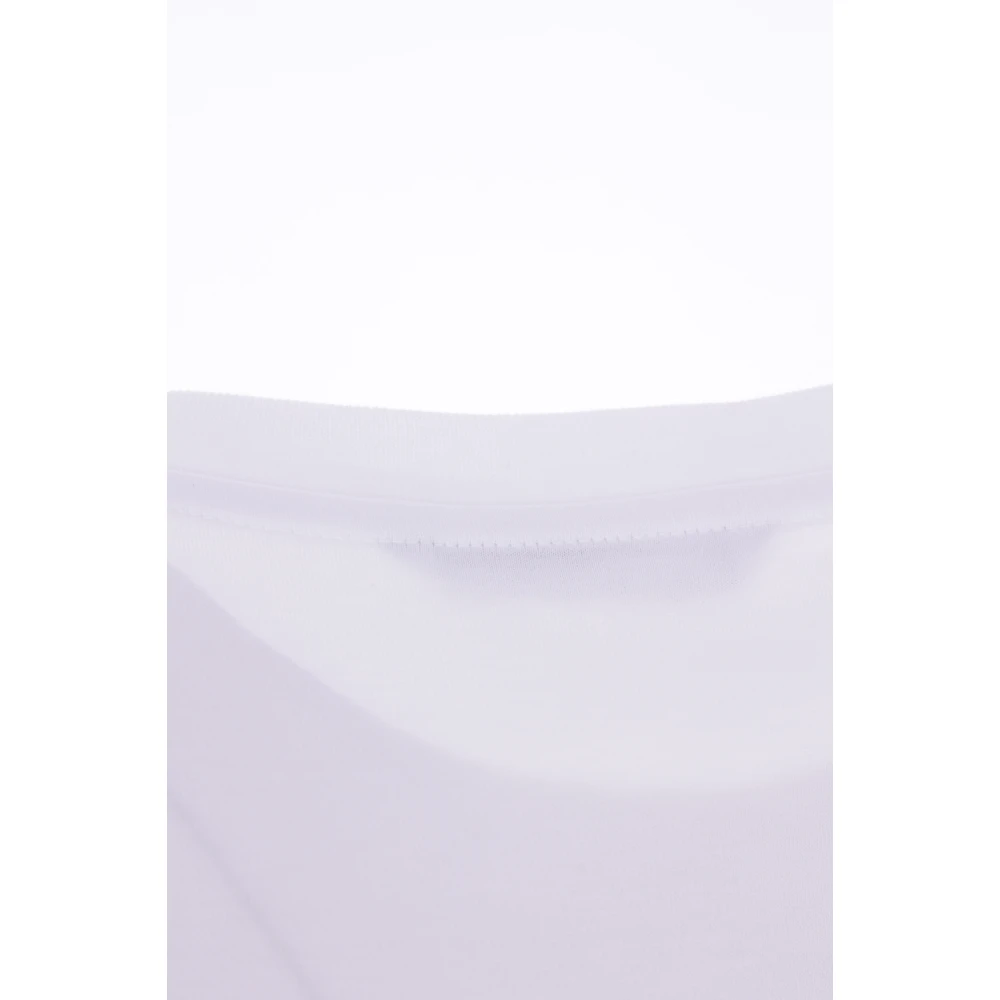 Max Mara Monogram Geborduurd Wit Katoenen T-shirt White Dames