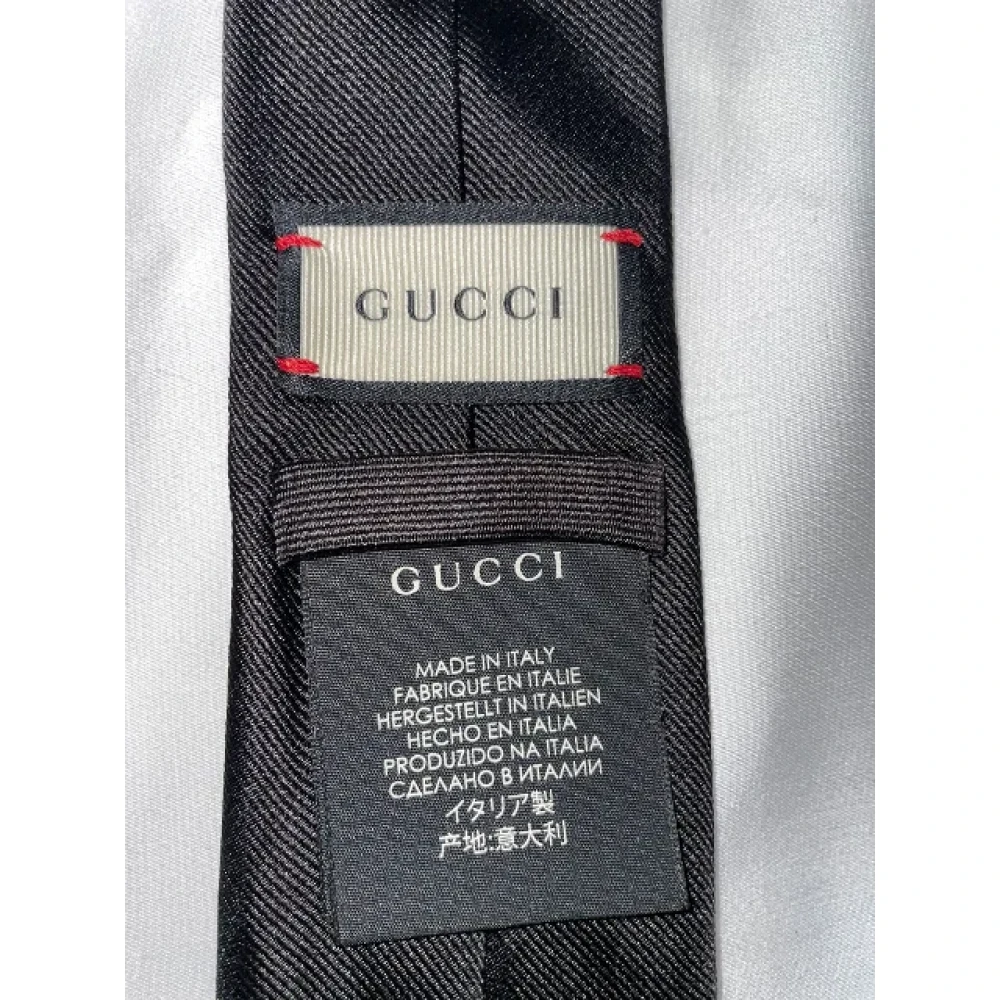 Gucci Vintage Pre-owned Silk home-office Black Dames