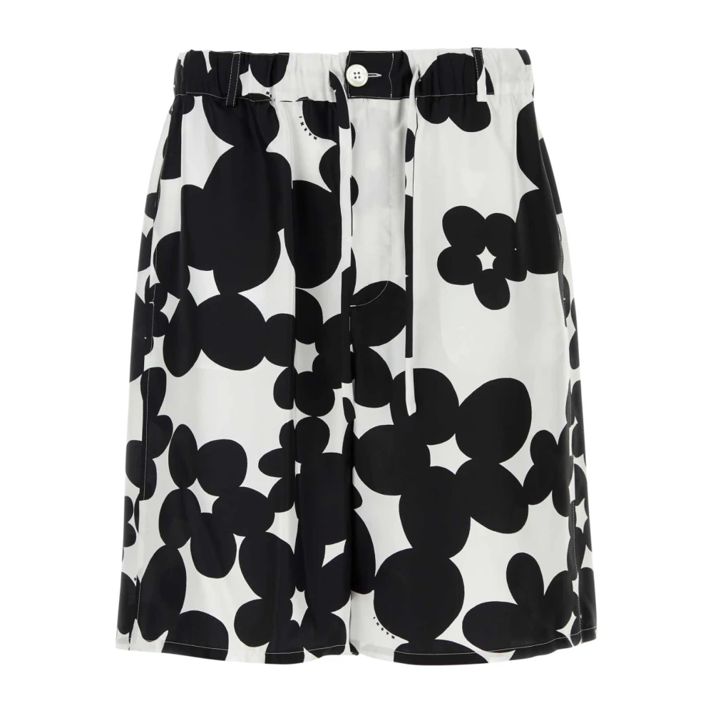 Marni Zijden Bermuda Shorts met Print Multicolor Heren