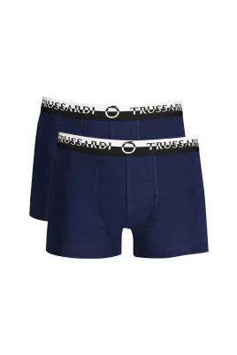 Blå Bomullsboxershorts med Logotyp