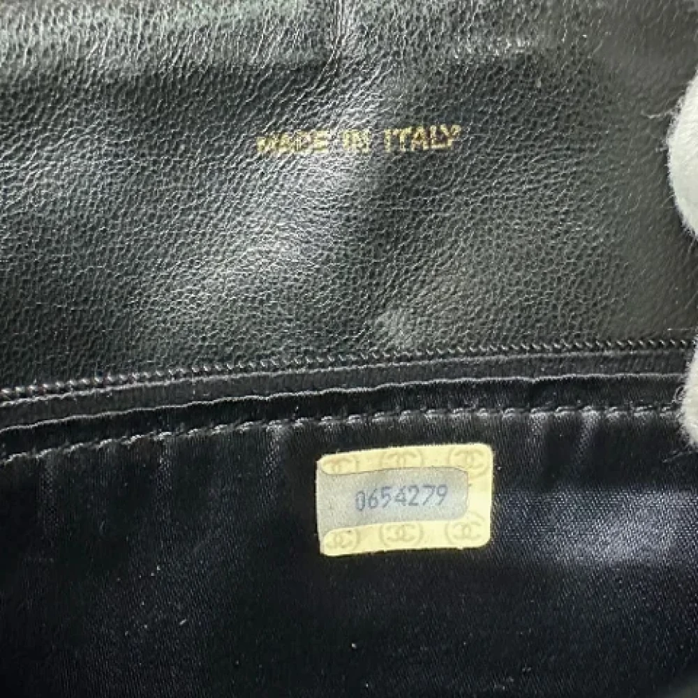 Chanel Vintage Pre-owned Leather crossbody-bags Black Dames