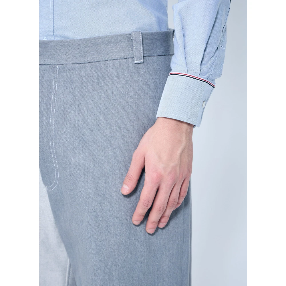 Thom Browne Contrastpaneel Pantalon Gray Heren