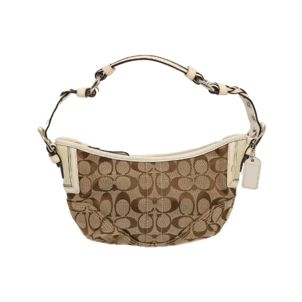 Coach Pre-owned Canvas shoulder-bags Beige Dames