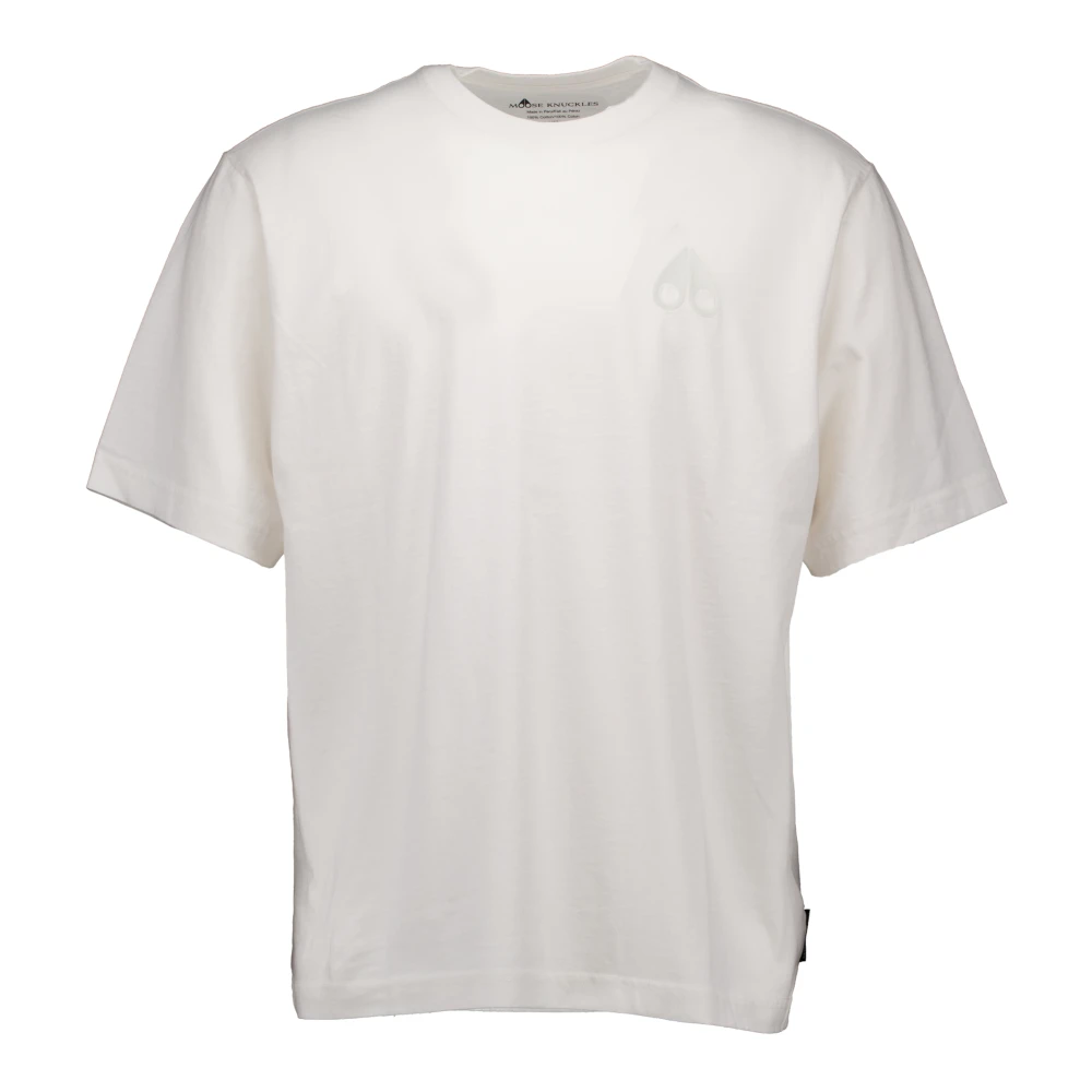 Moose Knuckles Ruimvallend T-shirt Heren Casual Stijl White Heren