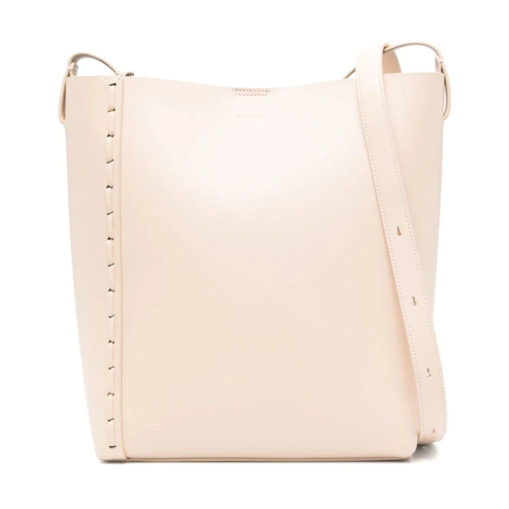 Jil Sander Women's Beige Medium Leather Tote Bag
