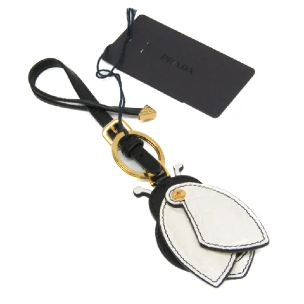 Prada Vintage Pre-owned Leather key-holders Black Dames