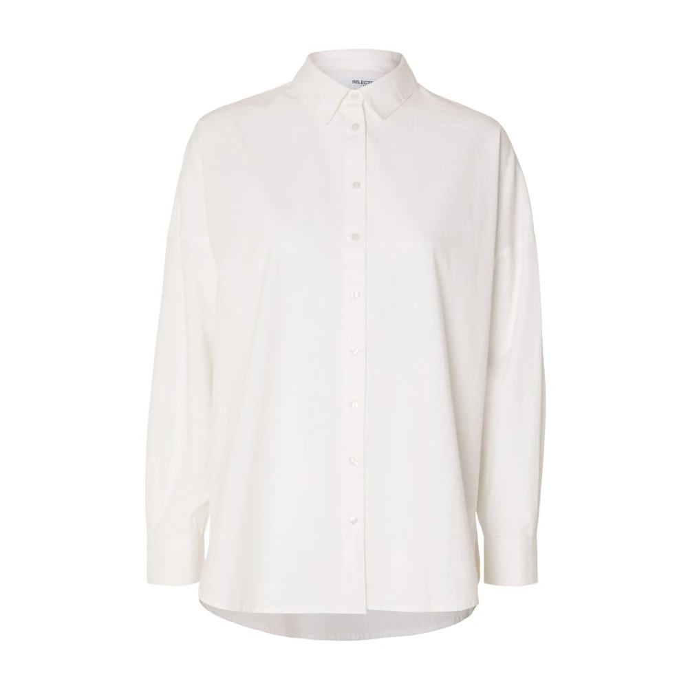 Klassisk Oversized LS Skjorte - Bright White