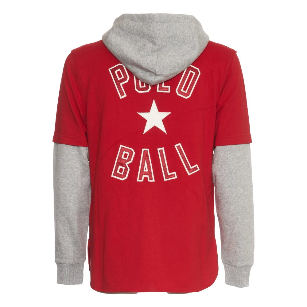 Polo Ralph Lauren Rode Gebreide Hoodie Trui Aw24 Red Heren