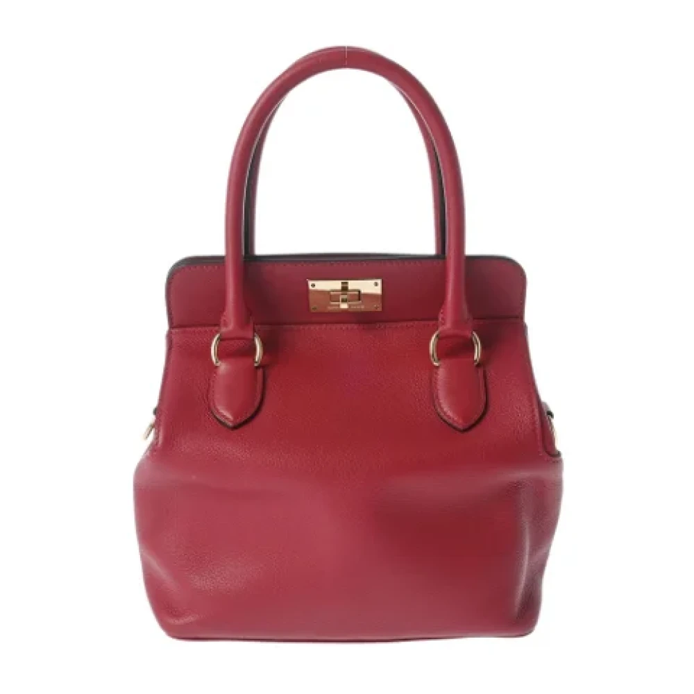 Hermès Vintage Pre-owned Fabric handbags Red Dames