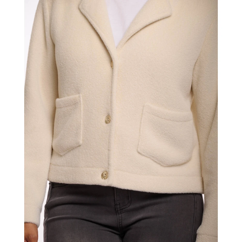 Rino&Pelle Boxy Jas met Reverskraag Beige Dames