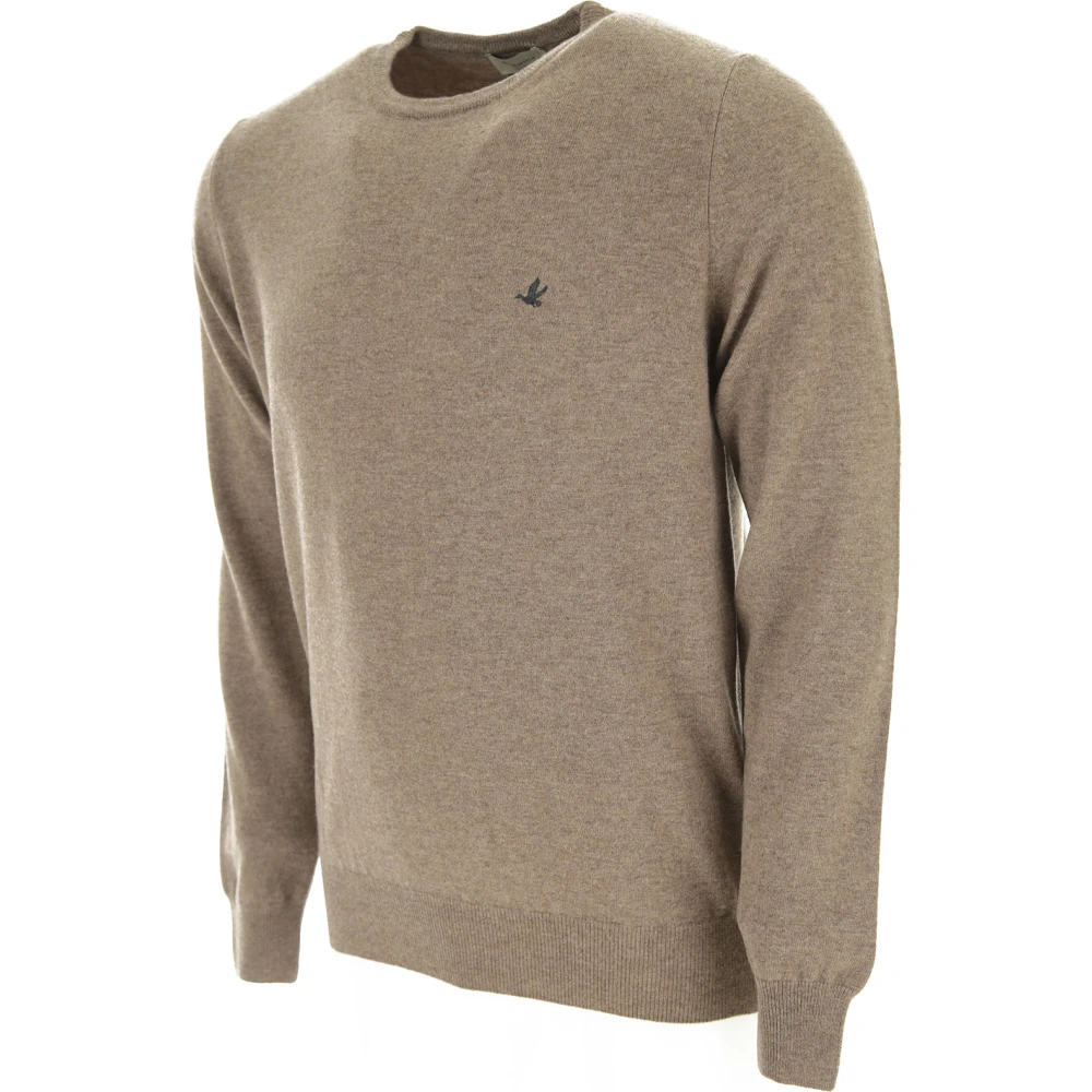 Brooksfield Round-neck Knitwear Brown Heren