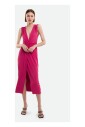 robe-fuchsia-a-col-v-et-chaine-bijou