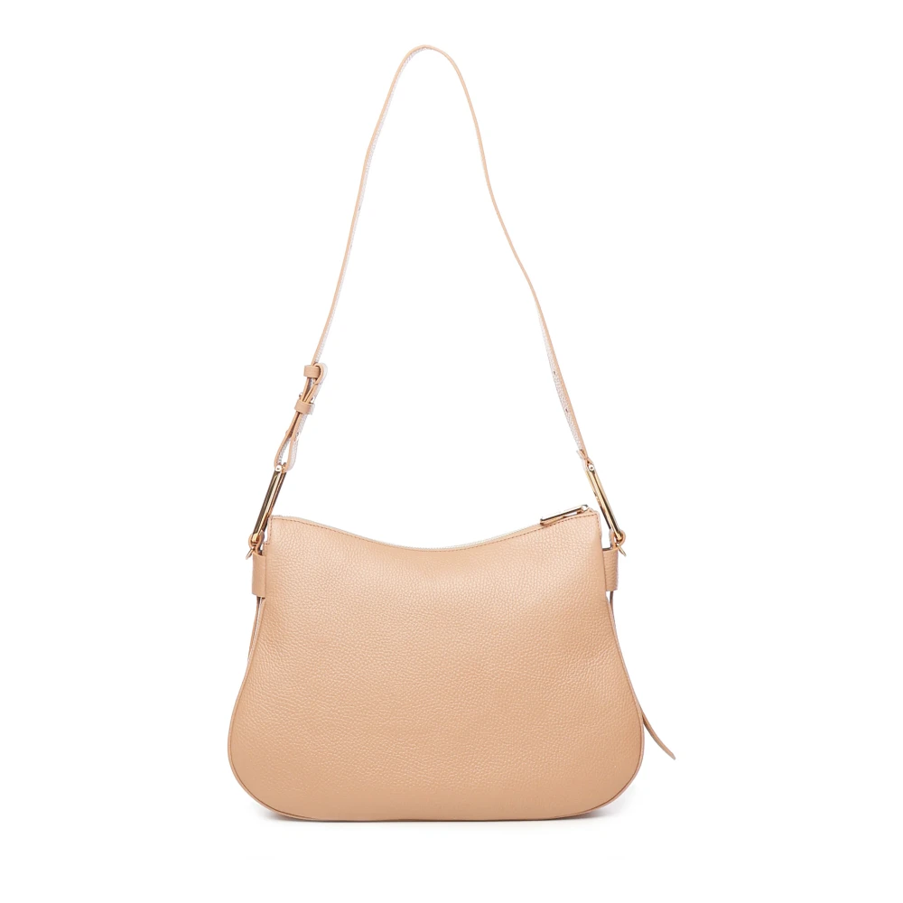 Coccinelle Tassen van generfd leer met ritssluiting Orange Dames