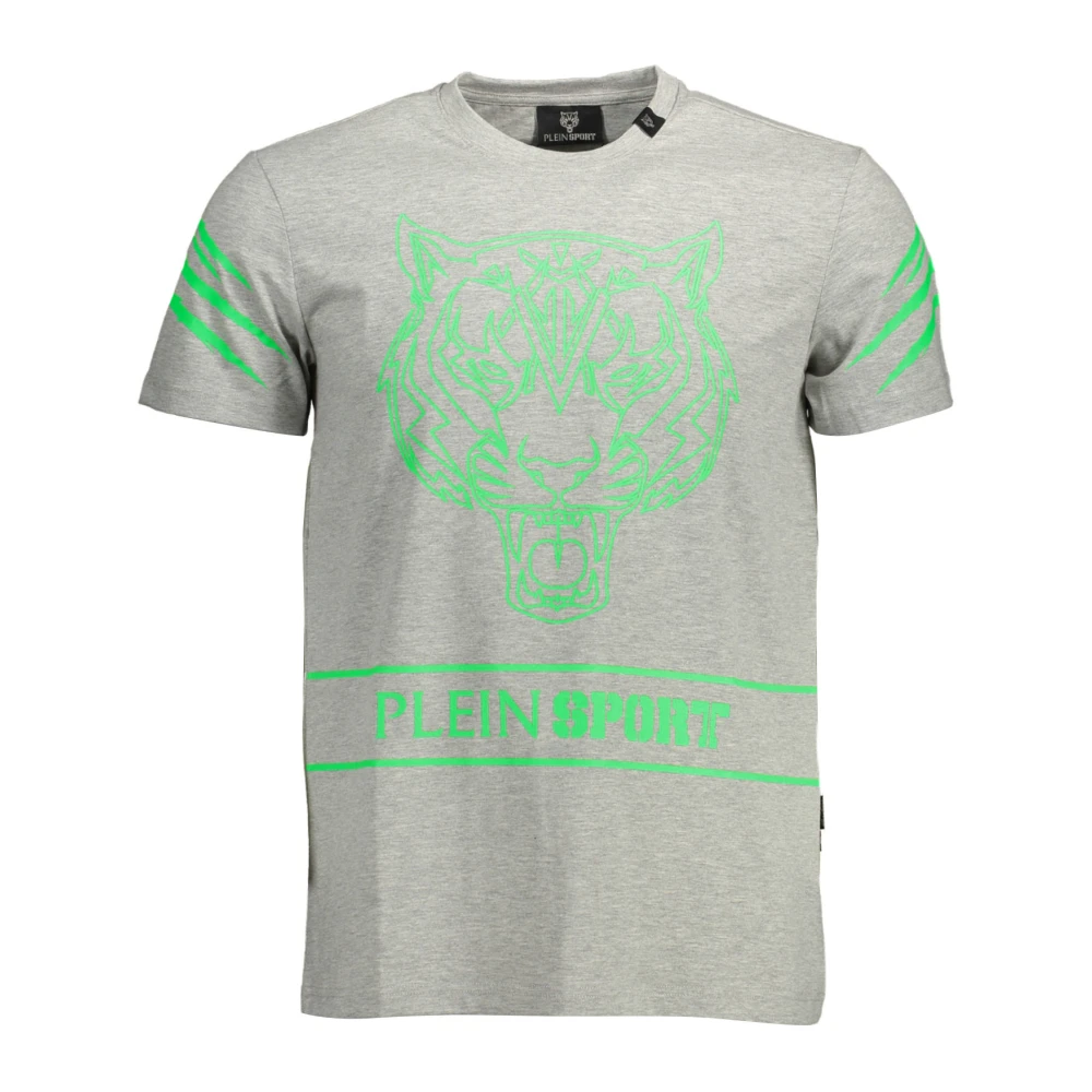 Plein Sport Men's Gray Short Sleeve T-Shirt - Training T-Shirts & Tops - Xl - Sport