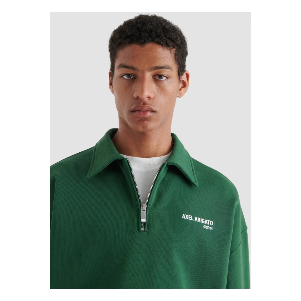 Axel Arigato Remi Half-Zip Sweater Green Heren