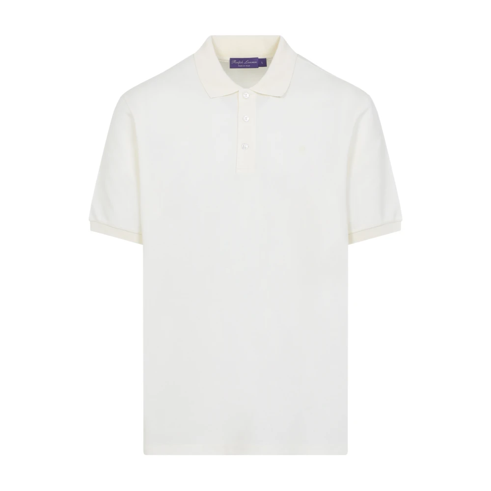 Ralph Lauren Men's White Polo Shirts, S, Short Sleeve Cotton Polo