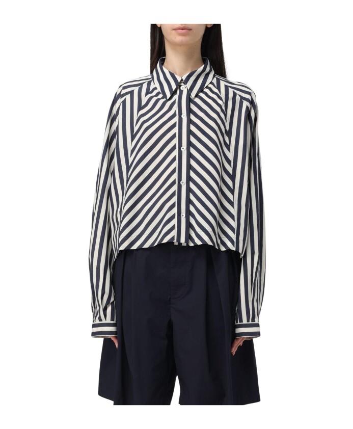 chemise-rayee-en-coton-bleu-marine