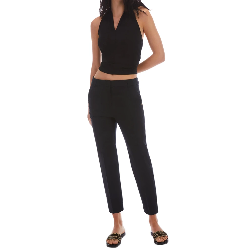Pennyblack Slim Katoenen Enkellange Jurk Broek Black Dames