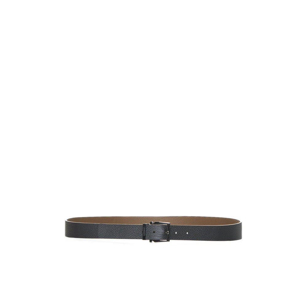 Salvatore Ferragamo Stijlvolle Riemencollectie Black Heren
