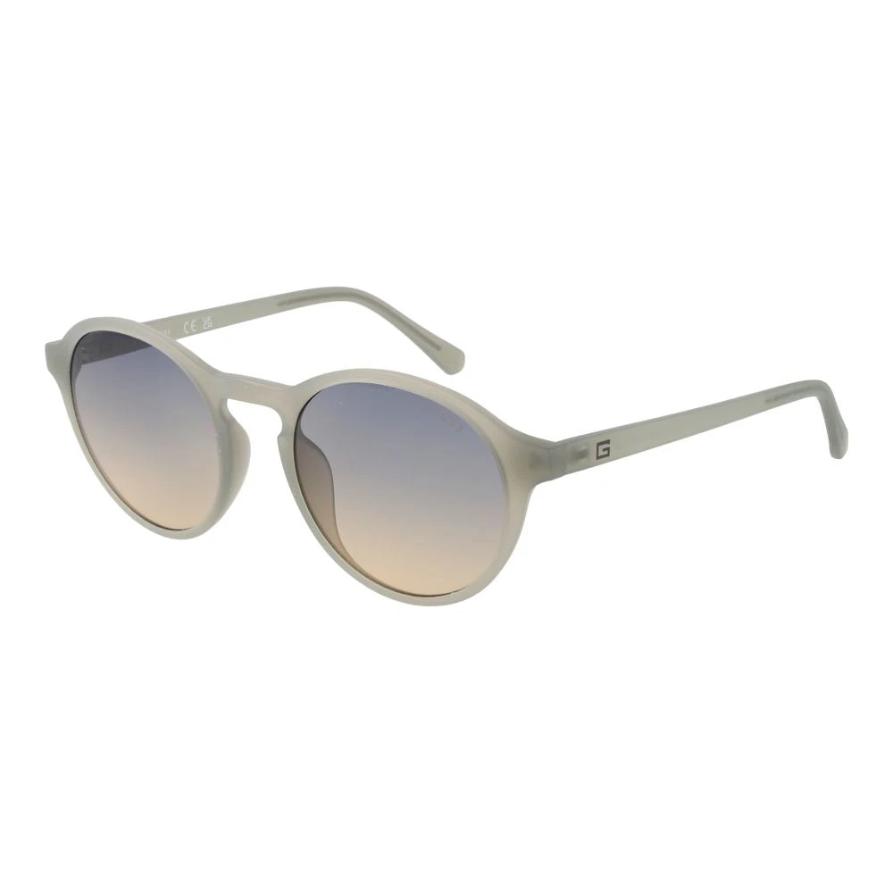 Guess Men's Gray Sunglasses, One Size, Classic Round Grey Sunglasses With Brown Gradient Lenses