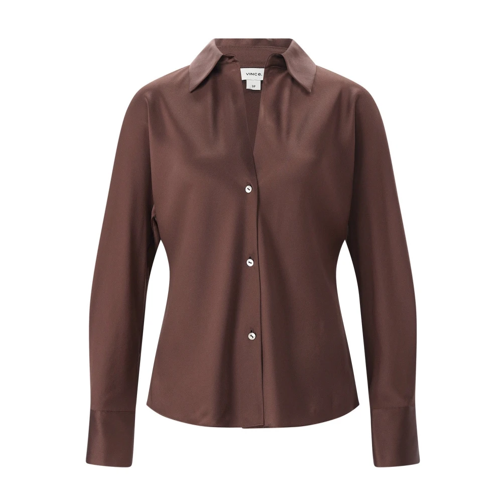 Vince Donna Marrone - Camicia In Seta - Blouses & Shirts - M