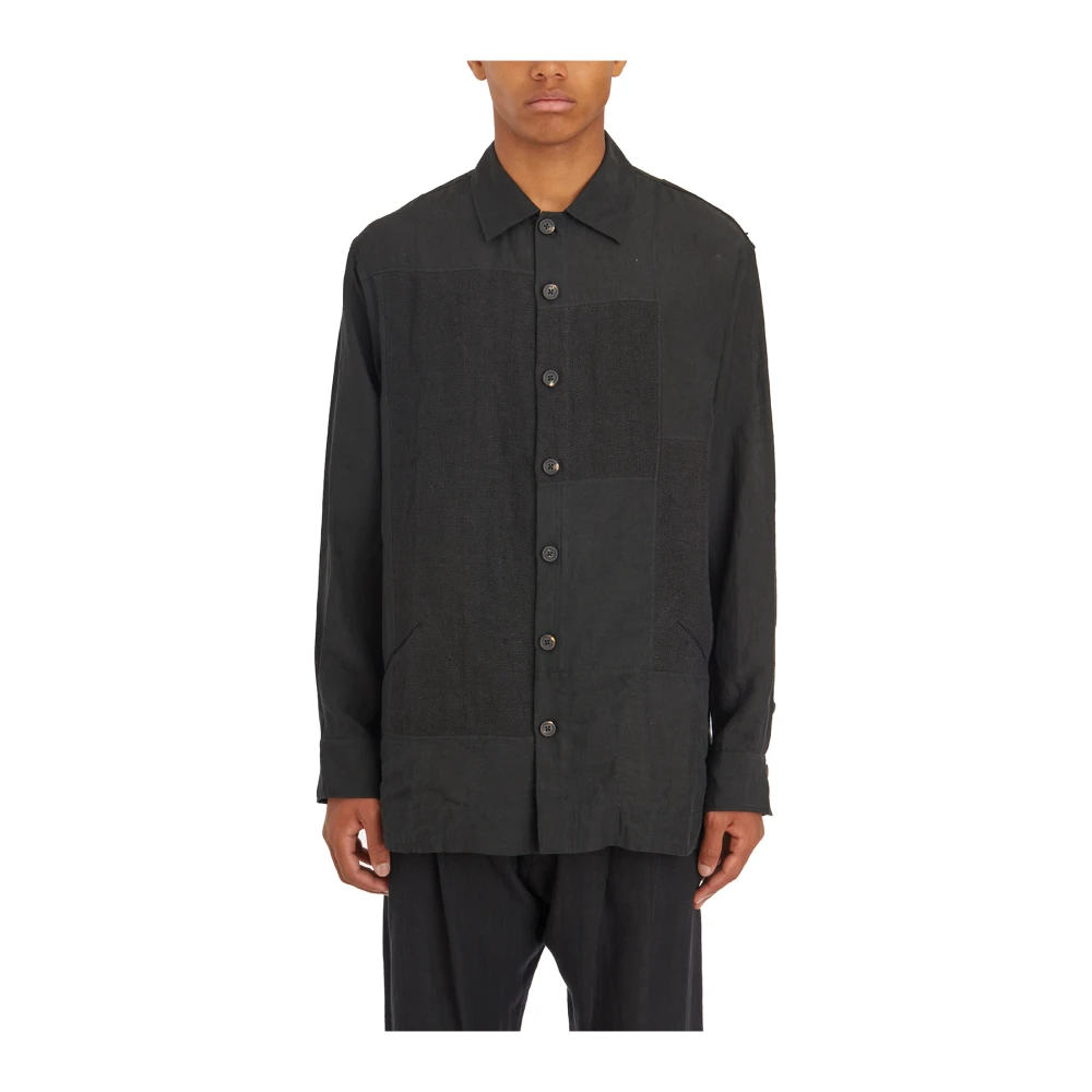 Ziggy Chen Patchwork Field Overhemd Black Heren