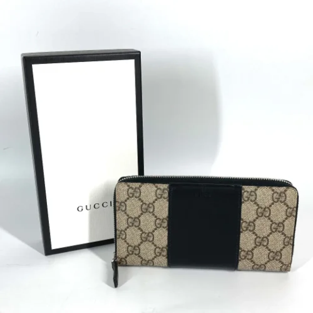 Gucci Vintage Pre-owned Canvas wallets Beige Dames