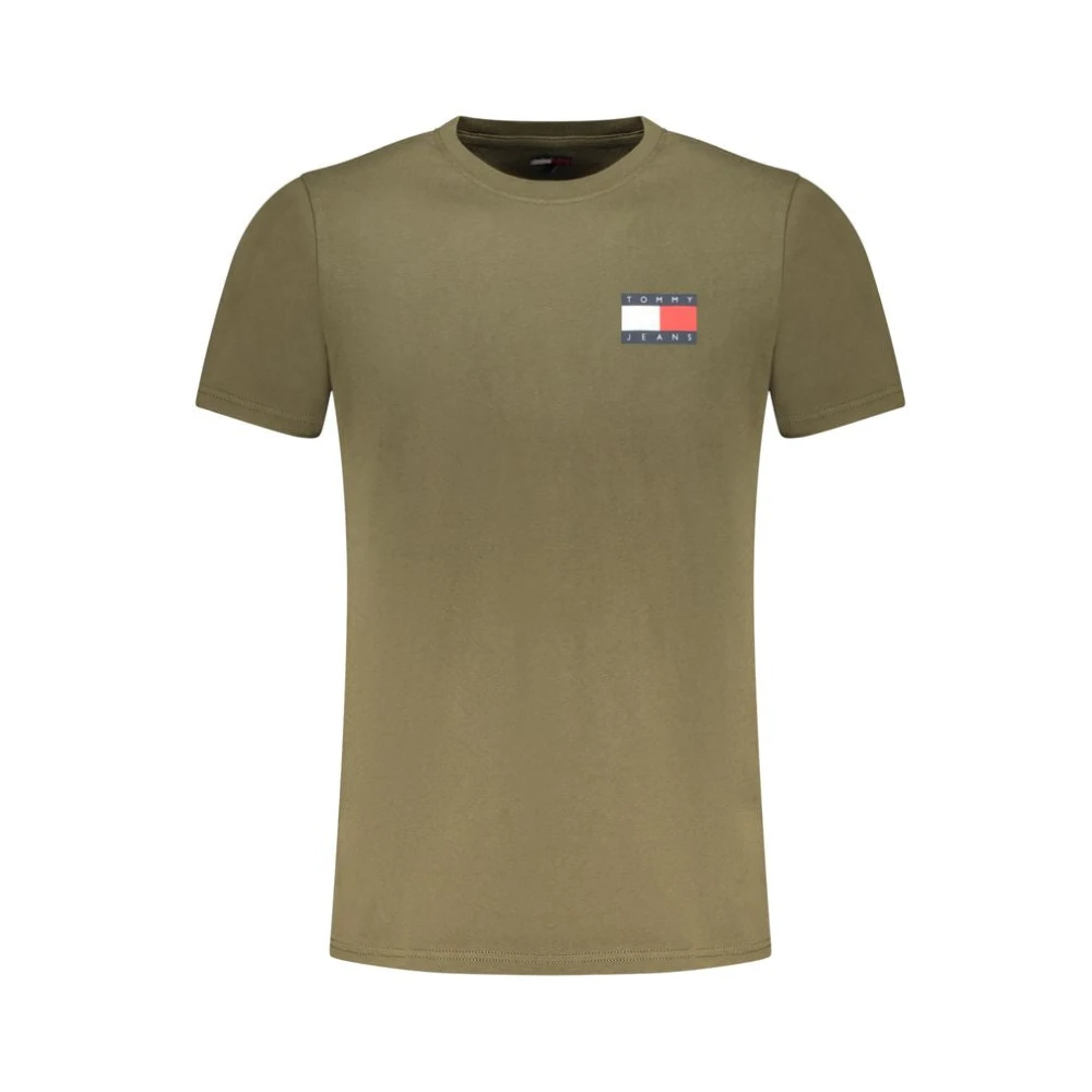 Tommy Hilfiger Men's Green T-Shirts, Xl, Cotton T-Shirt