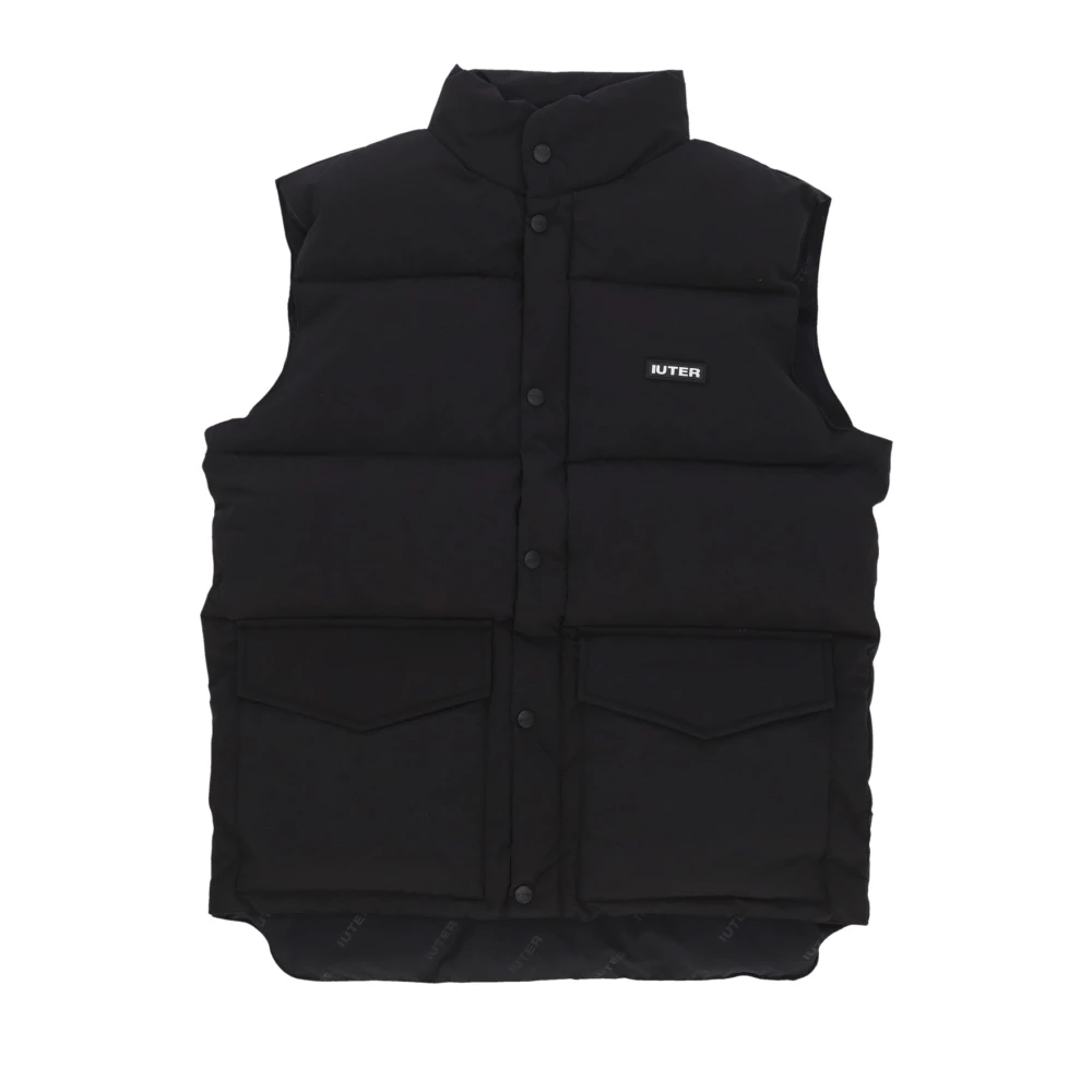 Iuter Zwarte Puff Vest Mouwloos Donsjack Black Heren