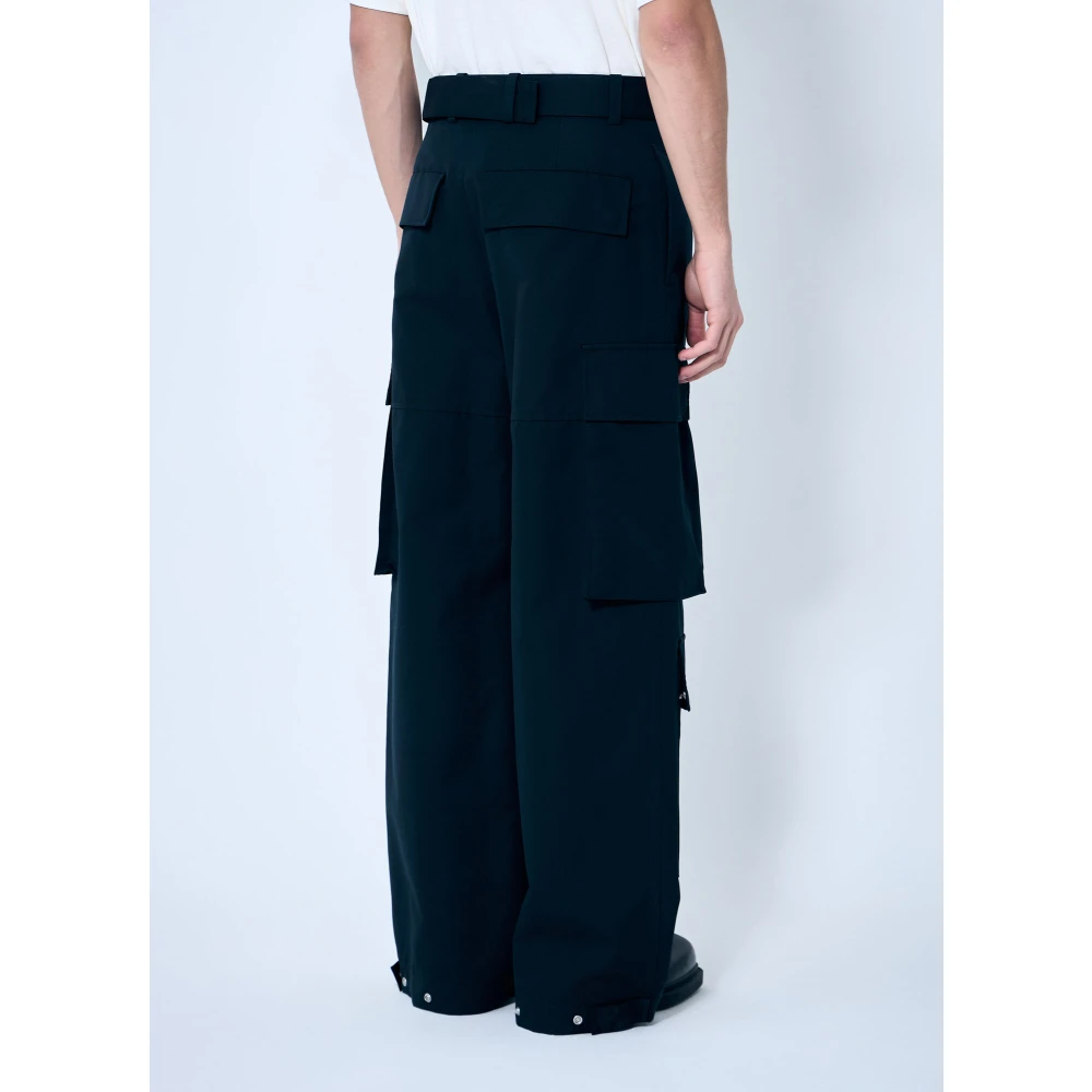 Jil Sander Cargo Broek met Afneembare Riem Black Heren