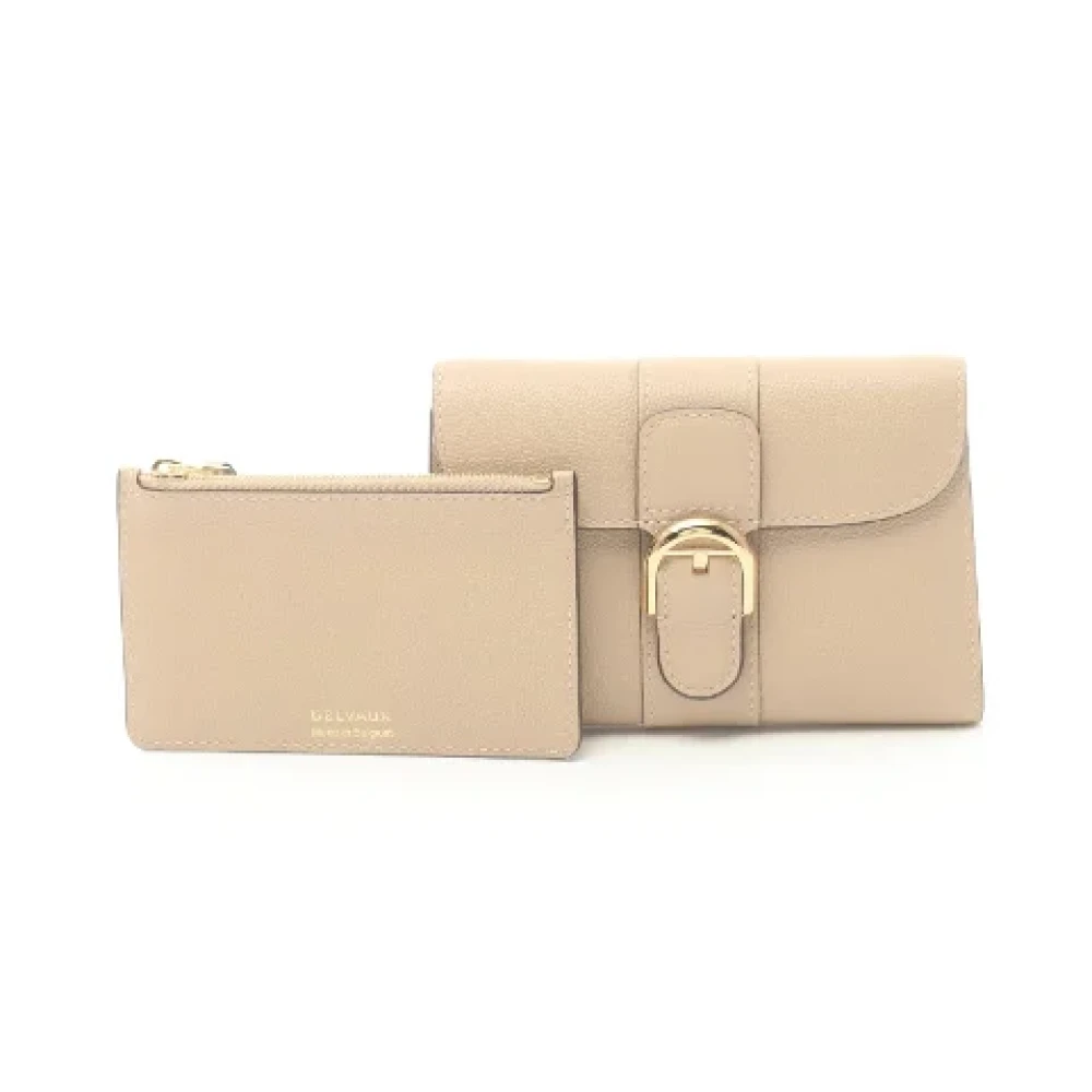 Delvaux Pre-owned Leather wallets Beige Dames