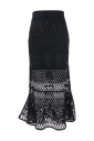 jupe-longue-noire-florale-femme