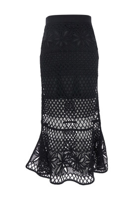 jupe-longue-noire-florale-femme
