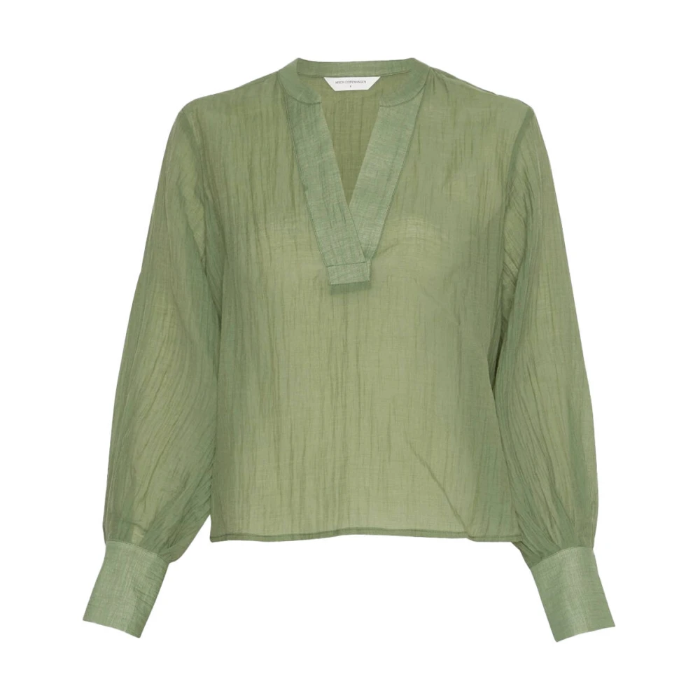 Moss copenhagen Lange mouw shirt MSCHGesigne stijl Green Dames