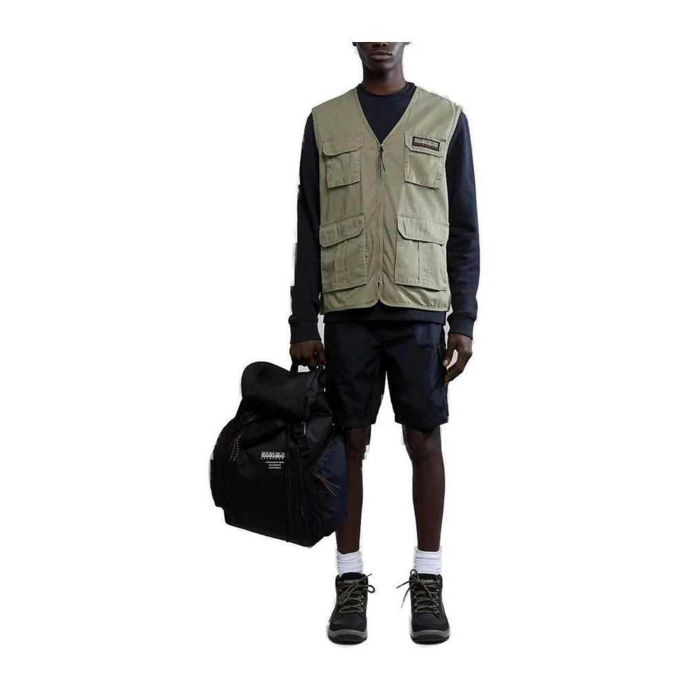 Napapijri Katoenen Vest Jas Lente Zomer Collectie Green Heren