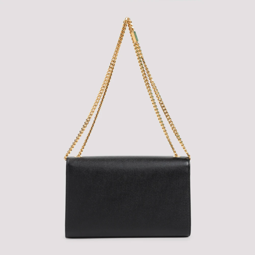 Saint Laurent Saffiano Leren Schoudertas Black Dames