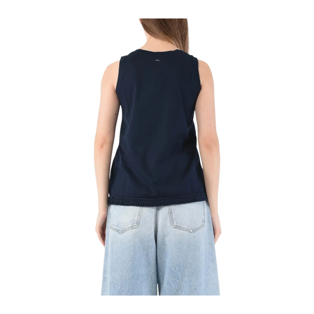 Max Mara Studio Sleeveless Tops Blue Dames