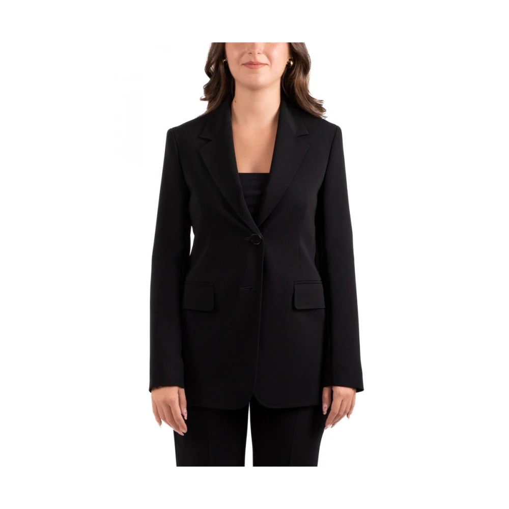 Max Mara Studio Elegante Studio Jas Black Dames