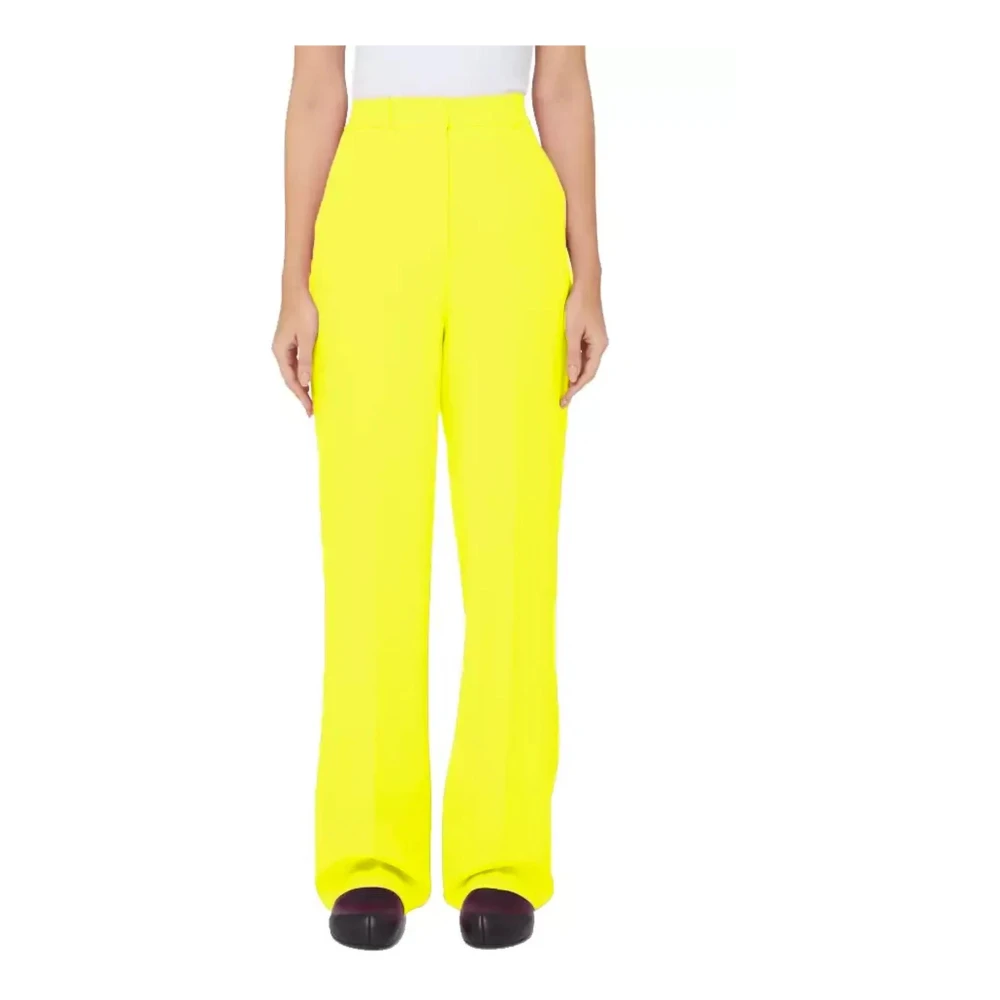 Hinnominate Yellow Polyester Jeans & Pant Yellow Dames