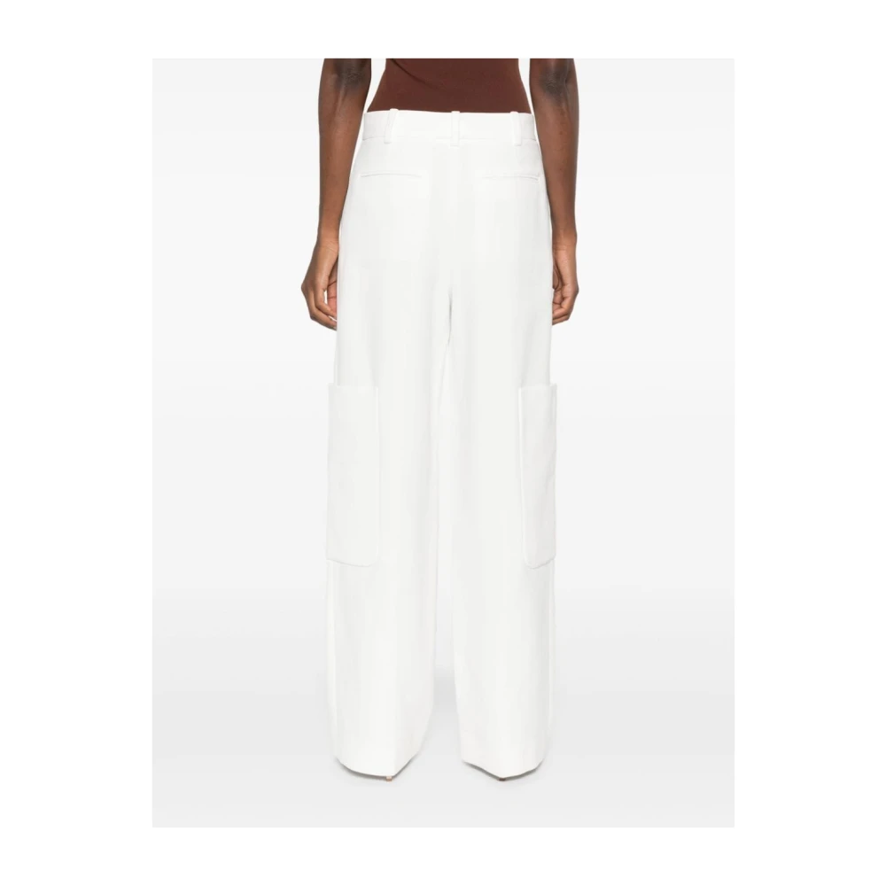 Khaite Cargo Broek Caiton Stijl White Dames