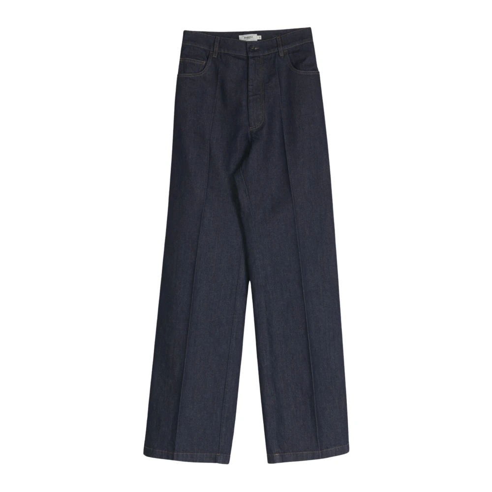 Barena Venezia Wijde denim rinse broek Blue Dames