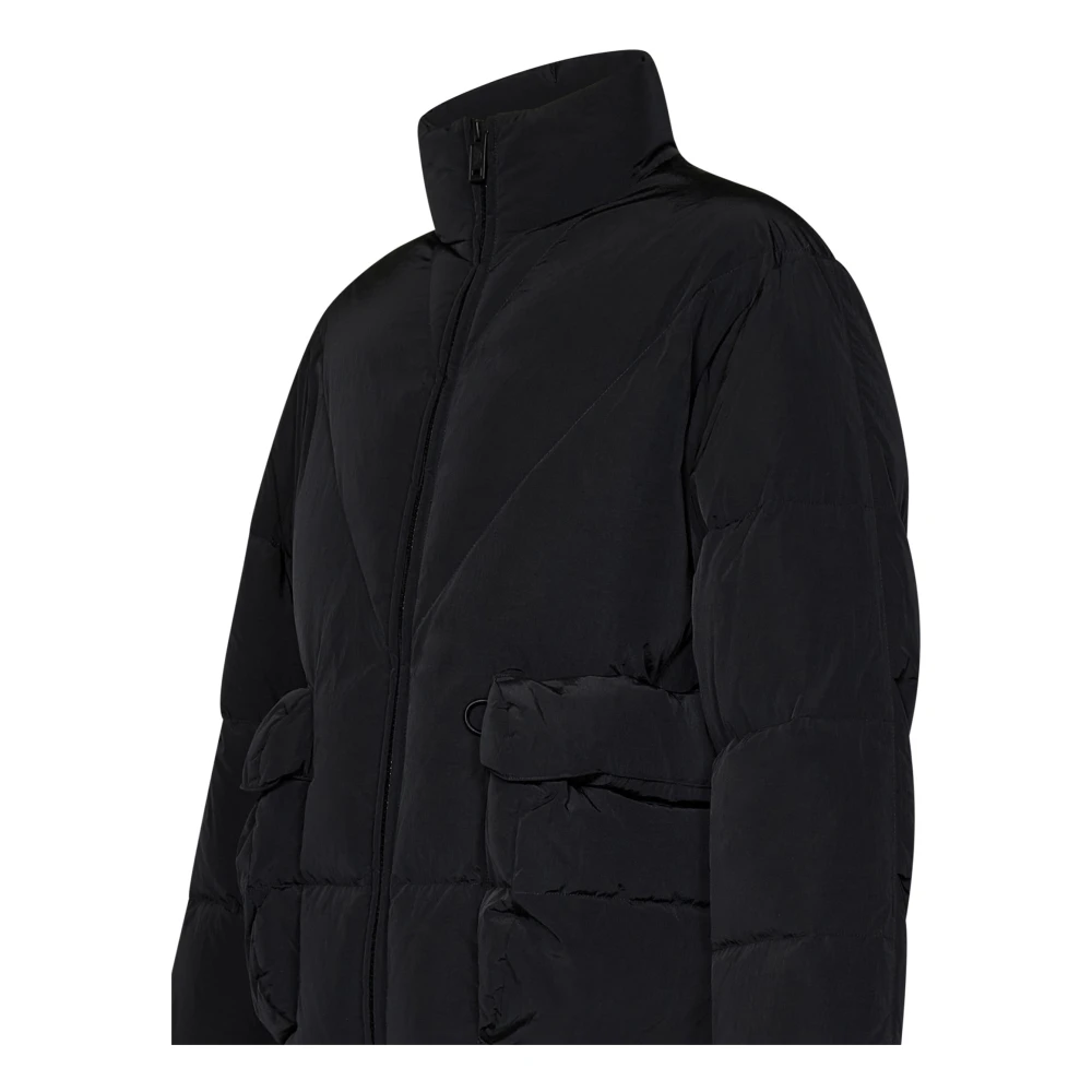 Emporio Armani Zwarte Gewatteerde Pufferjas Black Heren