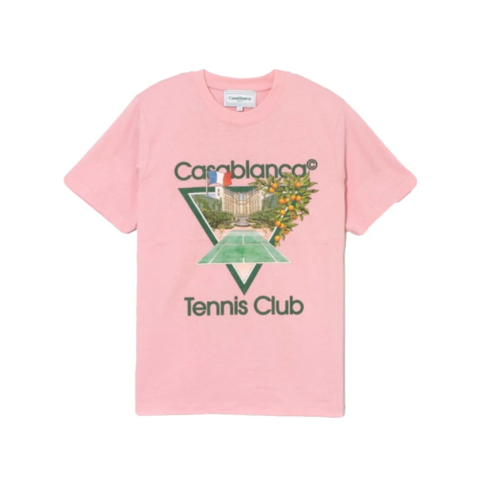 Casablanca Tennis Club Icon T-Shirt Pink, Herr