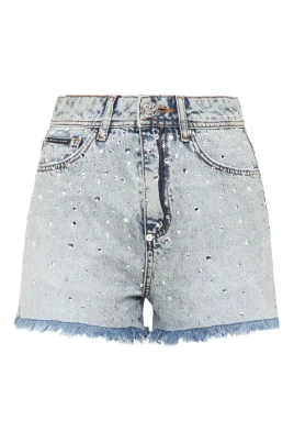 Logo-patch Kristallutsmyckade Shorts