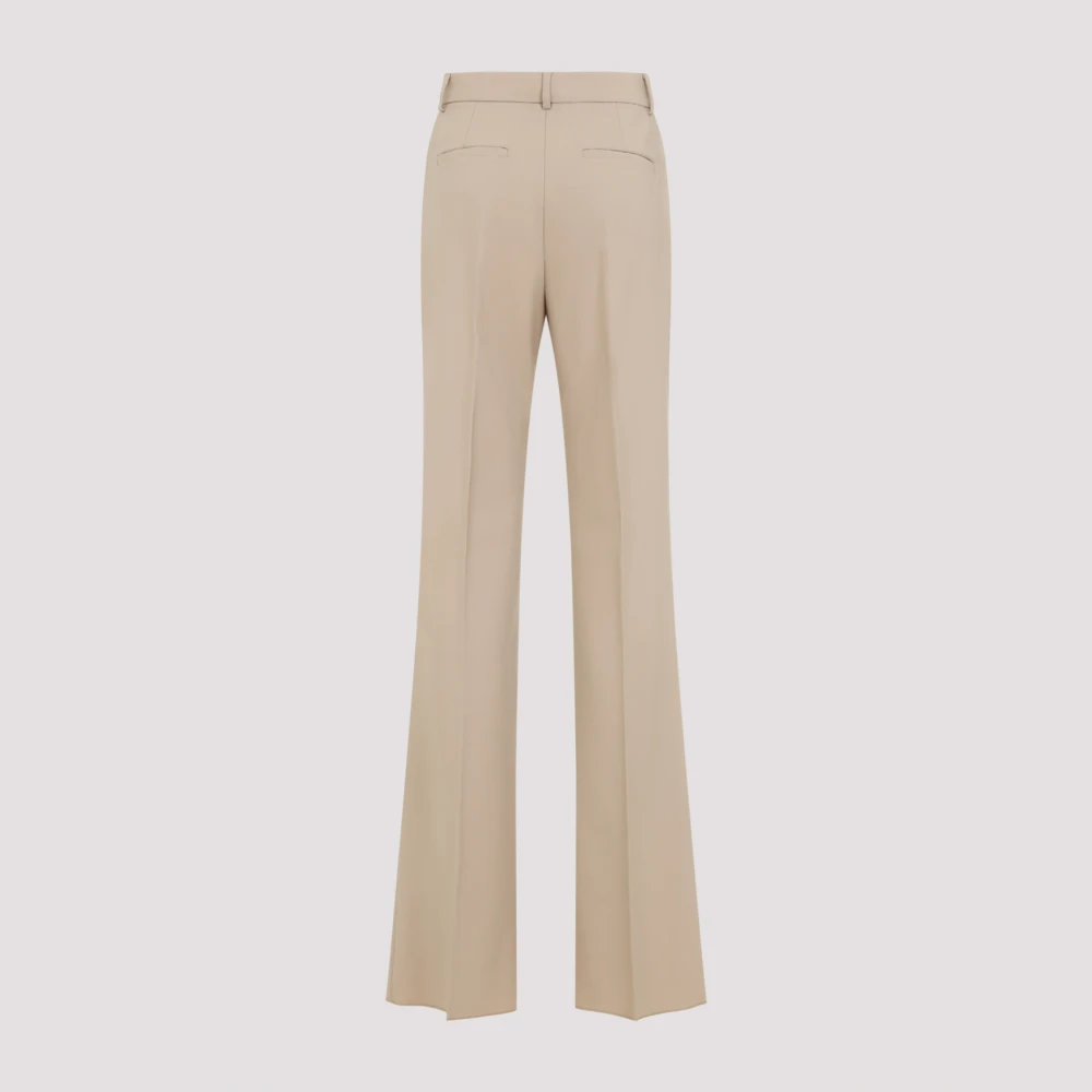 SPORTMAX Chique Naakt Wollen Broek Beige Dames