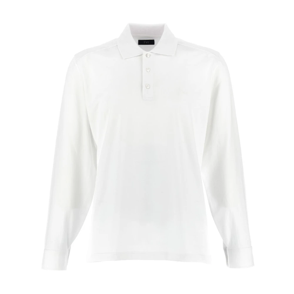 Fay Witte T-shirts en Polos White Heren