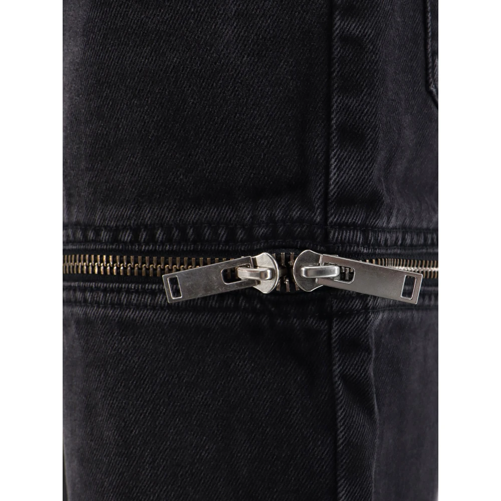 Isabel Marant Étoile Biologische Denim Jeans met Frontale Rits Black Dames